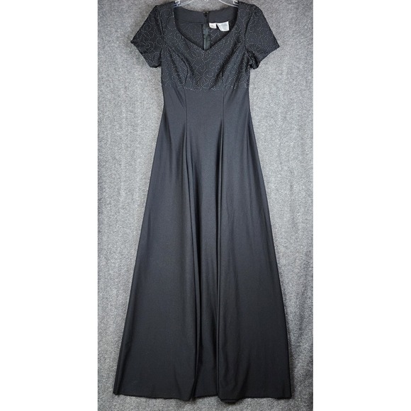 Southeastern Performance Apparel Dresses & Skirts - Southeastern Performance Apparel Melisma Dress Womens 4 Tall Black Beaded Maxi